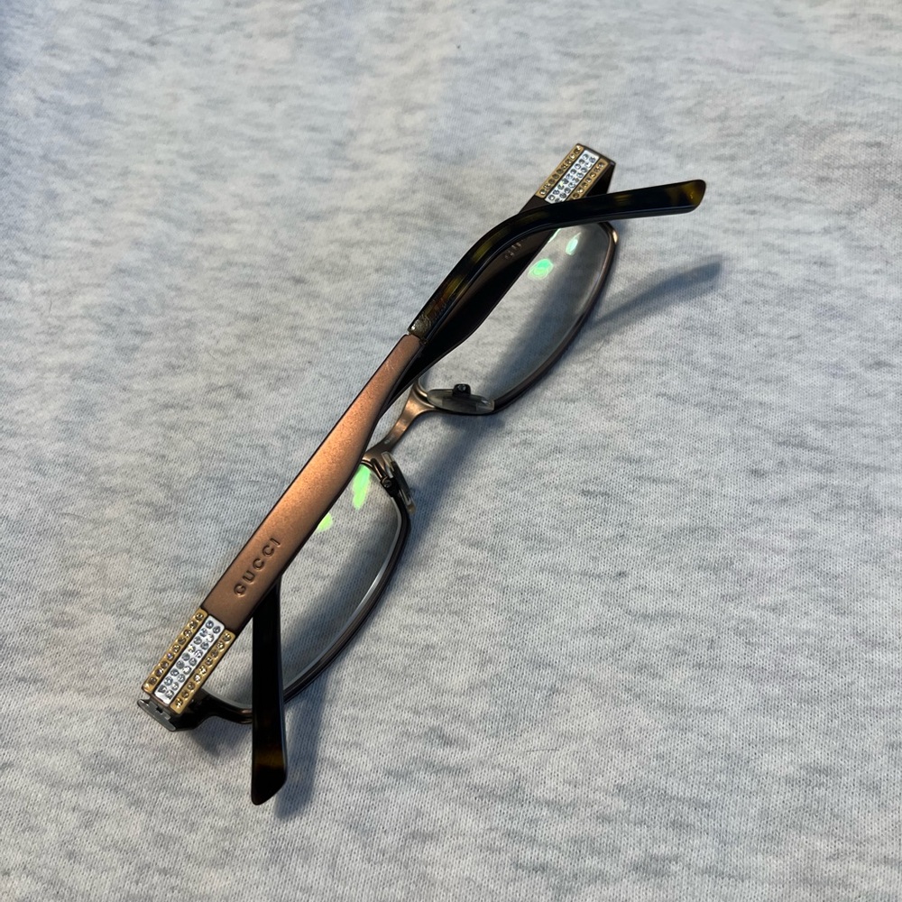 Gucci Brown Glasses with Crystal Details